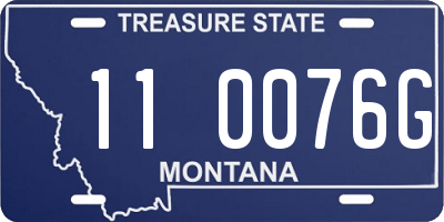 MT license plate 110076G