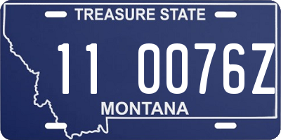 MT license plate 110076Z