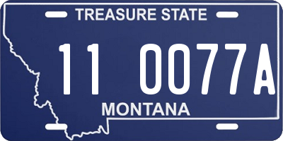 MT license plate 110077A