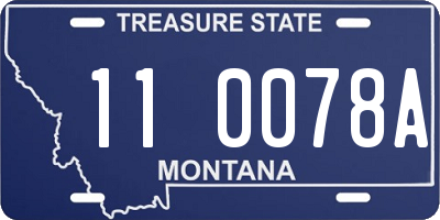 MT license plate 110078A