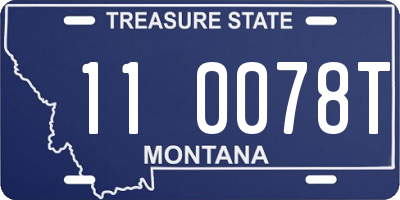 MT license plate 110078T