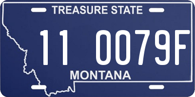 MT license plate 110079F