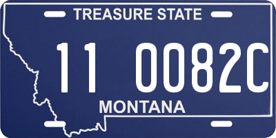 MT license plate 110082C