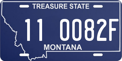 MT license plate 110082F