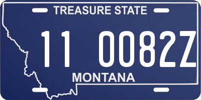 MT license plate 110082Z