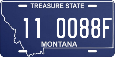 MT license plate 110088F