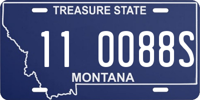 MT license plate 110088S