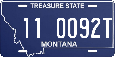 MT license plate 110092T