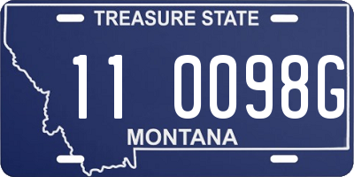 MT license plate 110098G