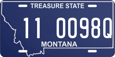 MT license plate 110098Q