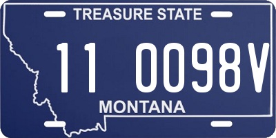 MT license plate 110098V