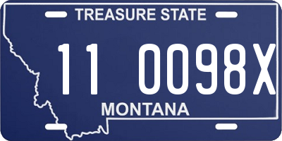 MT license plate 110098X