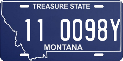 MT license plate 110098Y