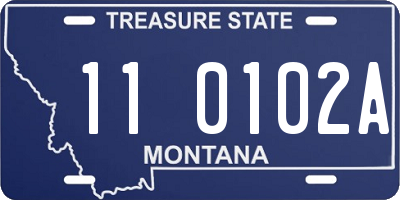 MT license plate 110102A