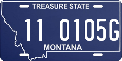 MT license plate 110105G