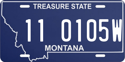 MT license plate 110105W