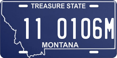MT license plate 110106M