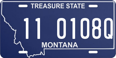 MT license plate 110108Q