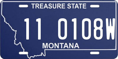 MT license plate 110108W