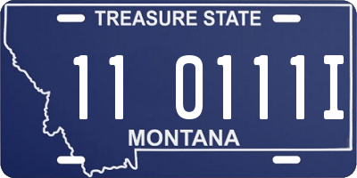 MT license plate 110111I