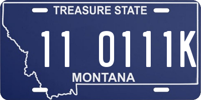 MT license plate 110111K