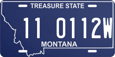 MT license plate 110112W