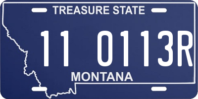 MT license plate 110113R