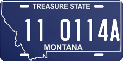 MT license plate 110114A