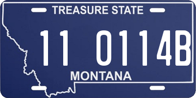MT license plate 110114B