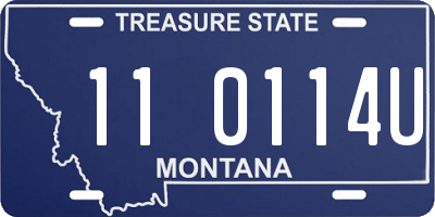 MT license plate 110114U