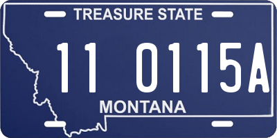 MT license plate 110115A