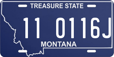 MT license plate 110116J