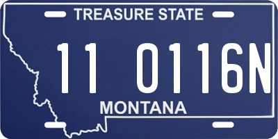 MT license plate 110116N