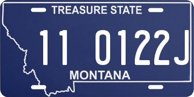 MT license plate 110122J