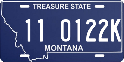 MT license plate 110122K