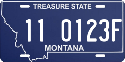 MT license plate 110123F