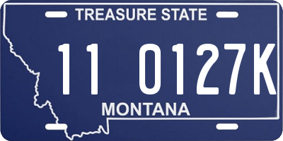 MT license plate 110127K