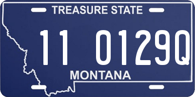 MT license plate 110129Q