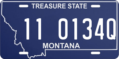 MT license plate 110134Q