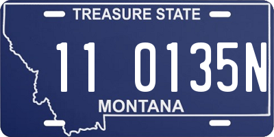 MT license plate 110135N