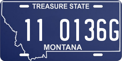MT license plate 110136G