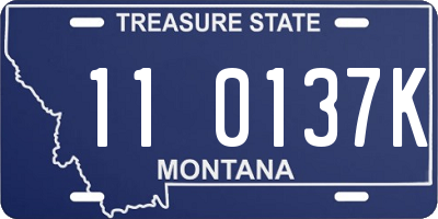 MT license plate 110137K