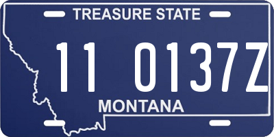 MT license plate 110137Z