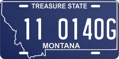 MT license plate 110140G