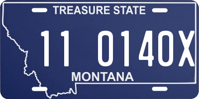 MT license plate 110140X