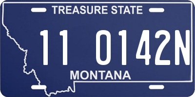 MT license plate 110142N
