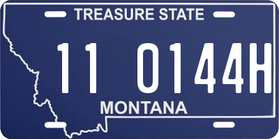MT license plate 110144H