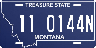 MT license plate 110144N