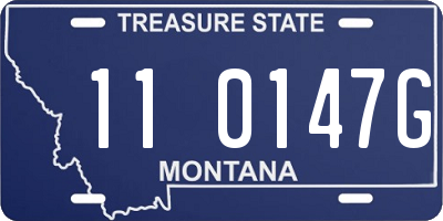 MT license plate 110147G