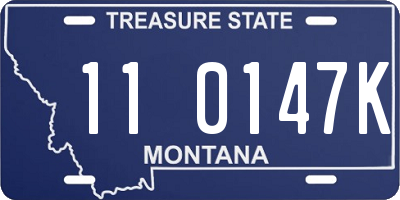 MT license plate 110147K